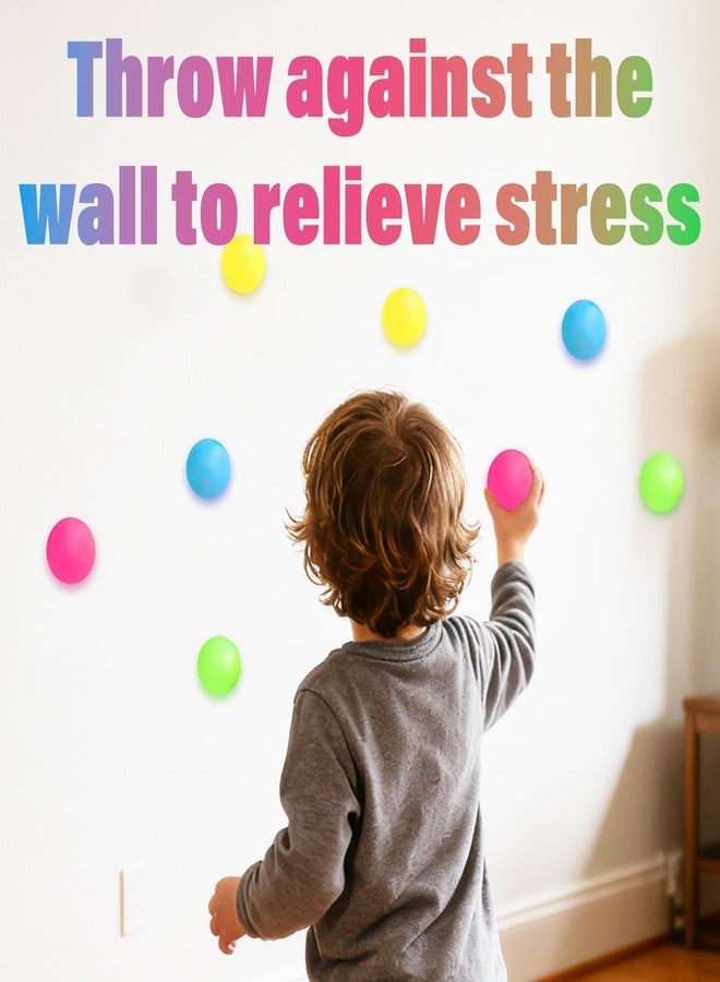 KickZu 6Pcs Glowing Sticky Balls, Stress Relieving Glow in The Dark Stick to The Ceiling, Rubber Glow Sticky Ball, Sensory Stress Toy, Fidget Toys for Adults Kids, Sticky Balls on Walls for Kids - Image 5